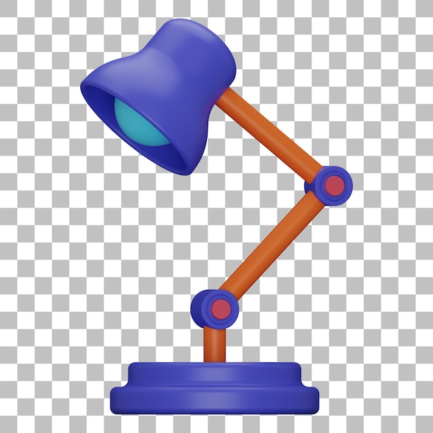 3d-geïsoleerde render van bureaulamp pictogram psd