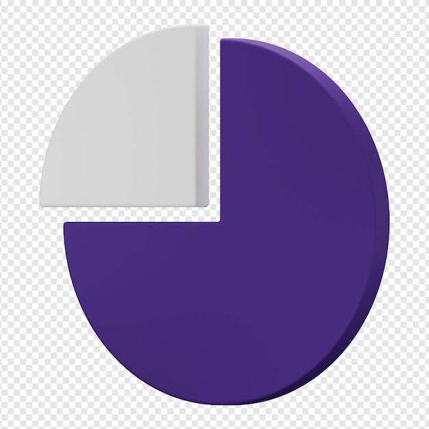 PSD 3d-geïsoleerde render van cirkeldiagrampictogram psd