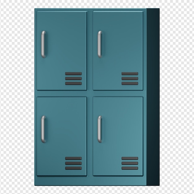 3D-geïsoleerde render van lockerpictogram psd