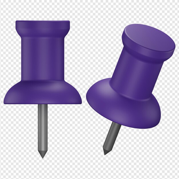 PSD 3d-geïsoleerde render van pin pictogram psd