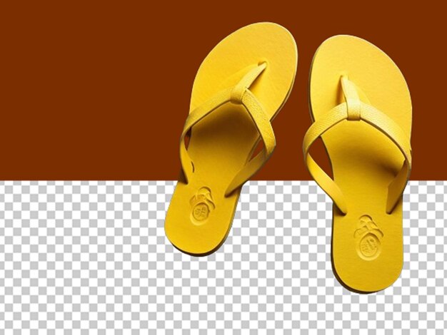 PSD 3d gele flip flop zomer concept