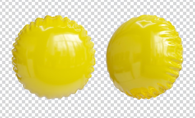 PSD 3d gele ronde ballon