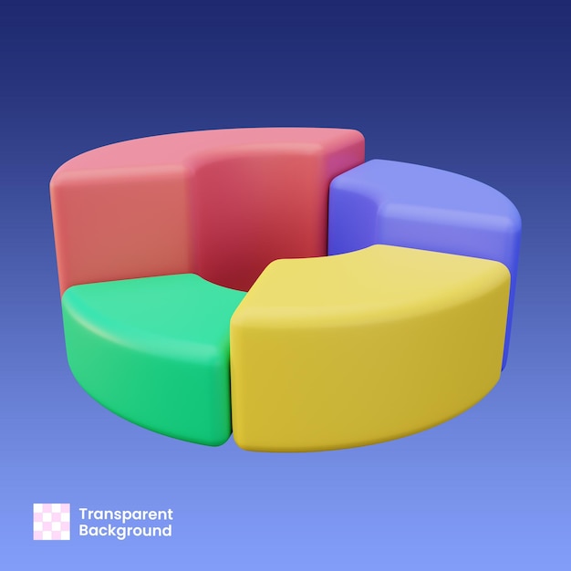 3D gelegd donutdiagram