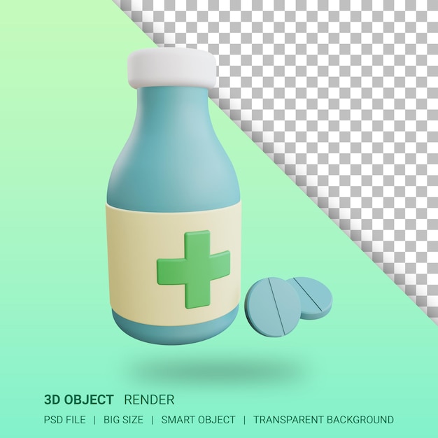 3d geneeskunde medische illustratie geïsoleerd ontwerp