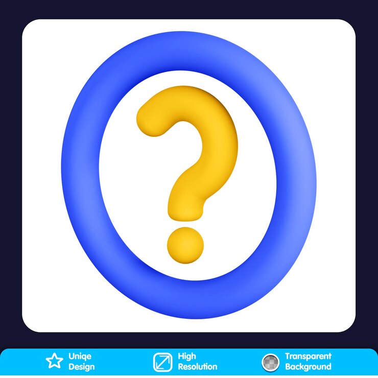 PSD 3d general icons question mark