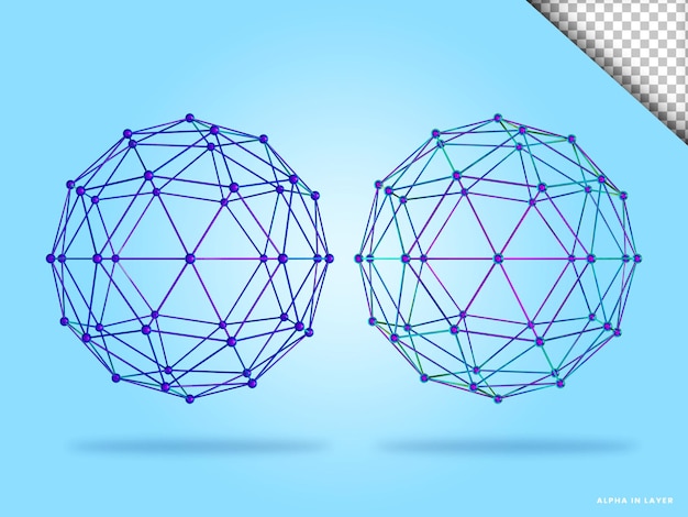 3D-gengivelse af farverige geometriske former objekter isoleret