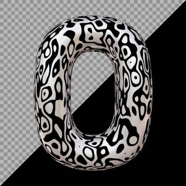 3D-gengivelse af tallet 0 ballon
