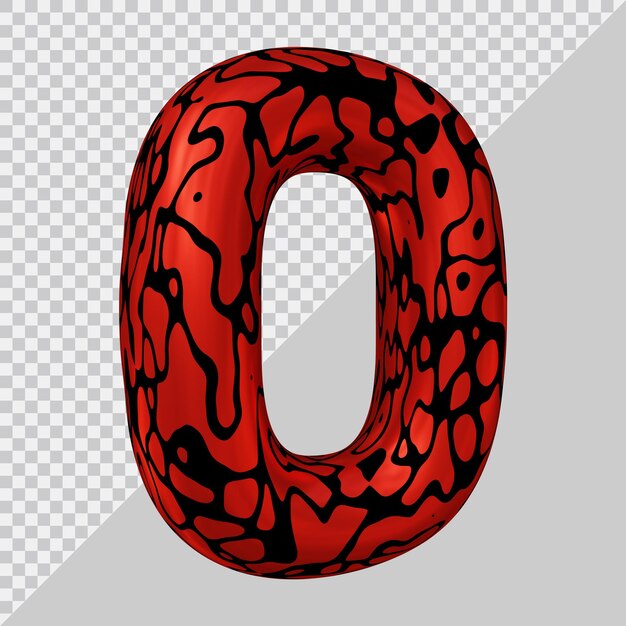 3D-gengivelse af tallet 0 ballon