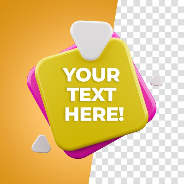 3d geometric banner shape to text modern 3d illustration