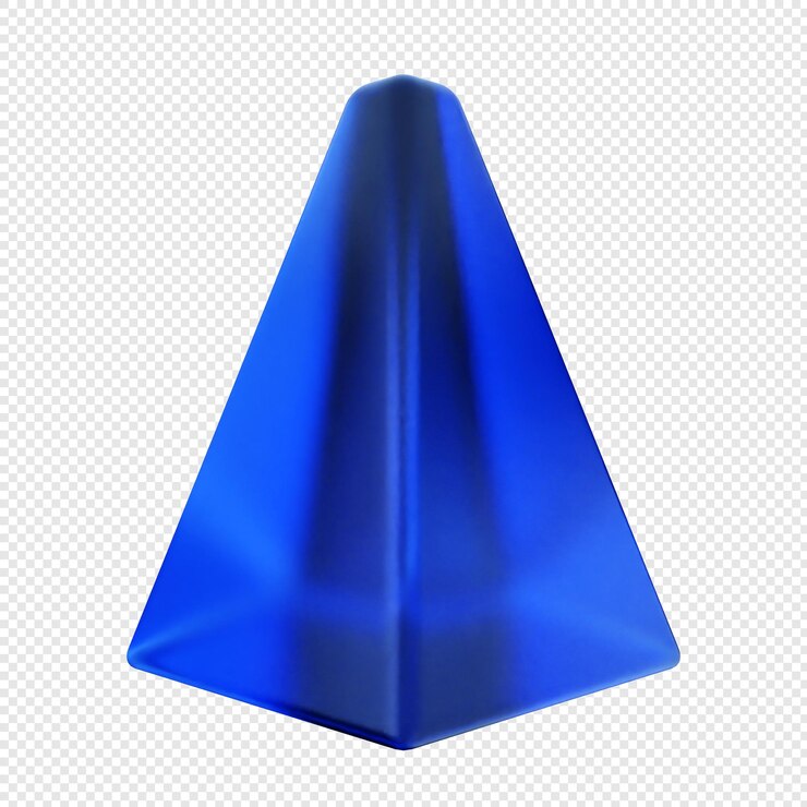 PSD 3d geometric glass dark blue color