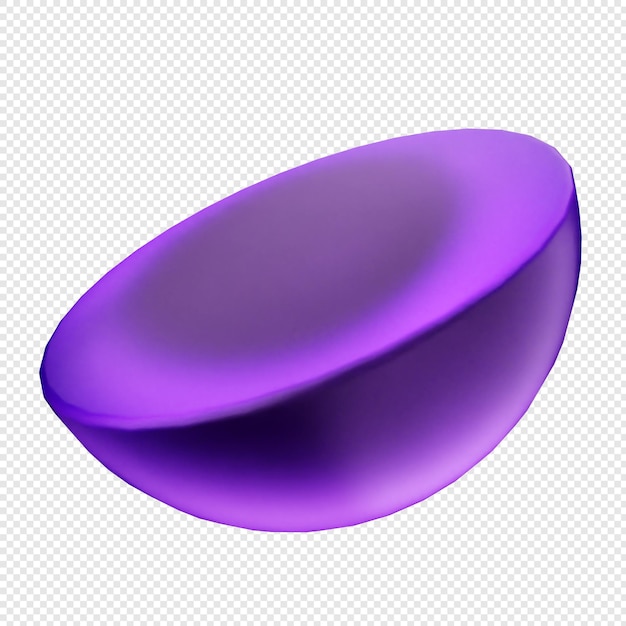 3d geometric glass dark purple color