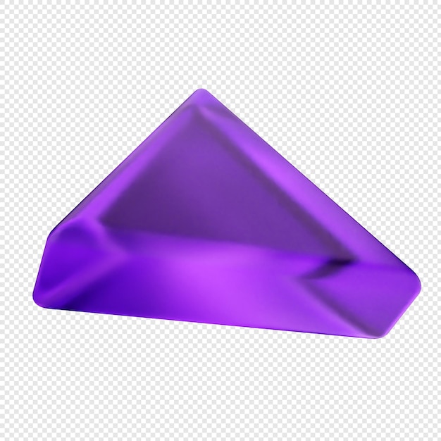 3d geometric glass dark purple color