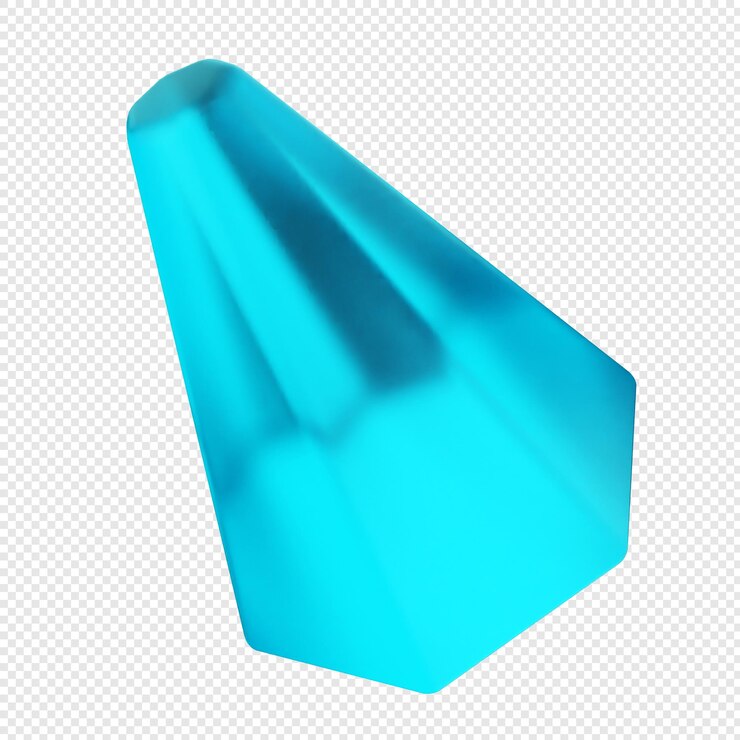 PSD 3d geometric glass green blue color