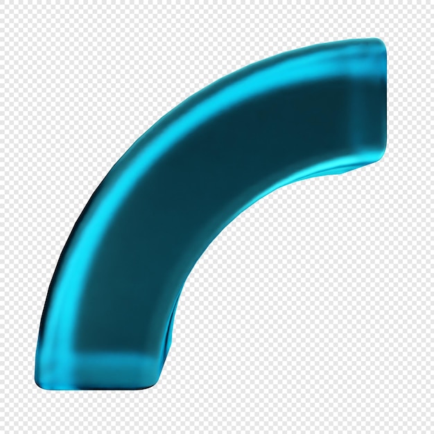 3d geometric glass green blue color