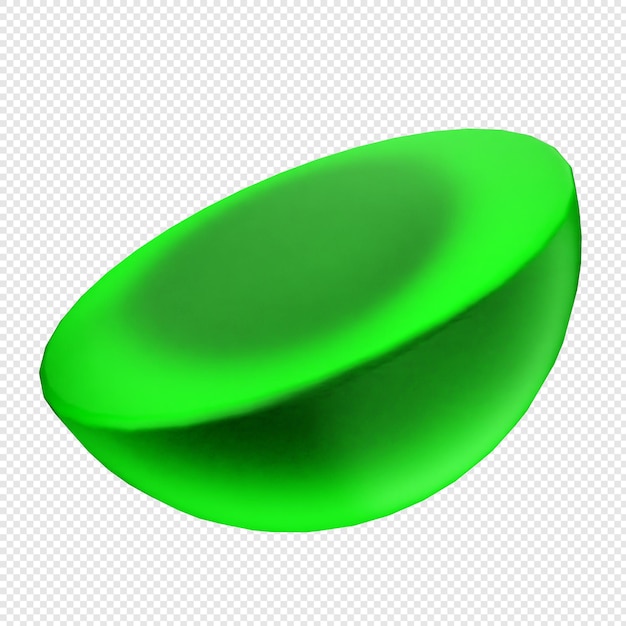3D 기하학 유리 녹색