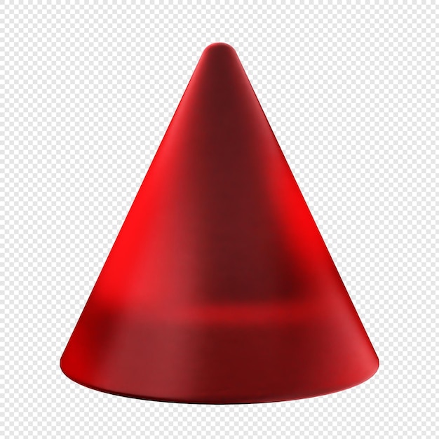 3d geometric glass red color