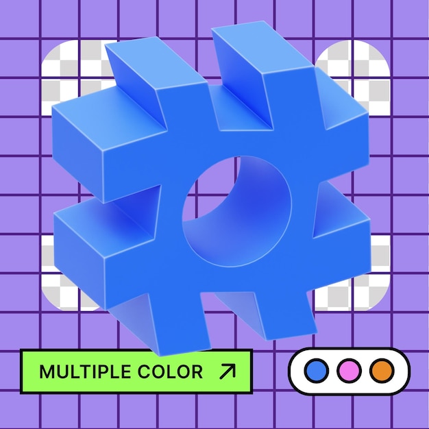 3d geometric shape with multiple color