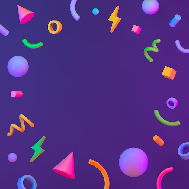 3d geometric symbol on abstract background for text 3d render