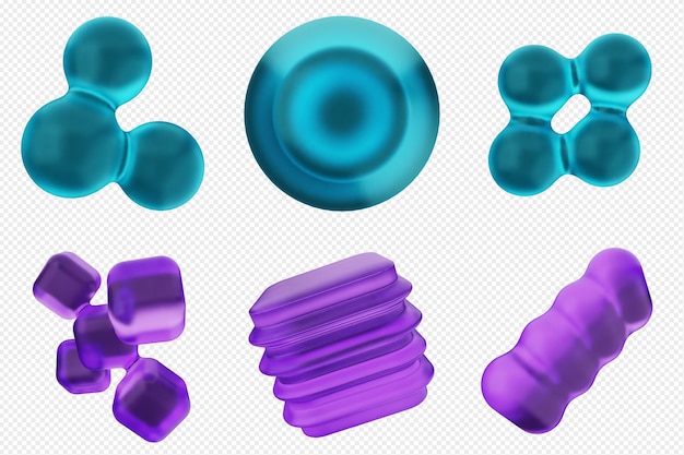 3d geometrische abstracte icoon set bundel