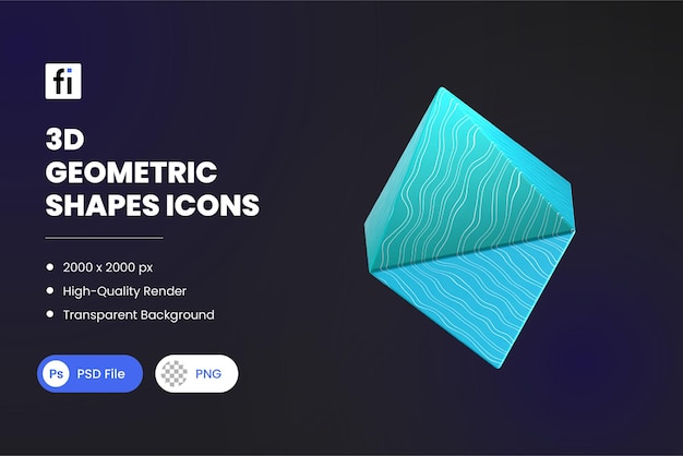 PSD 3d geometry shapes octahedron