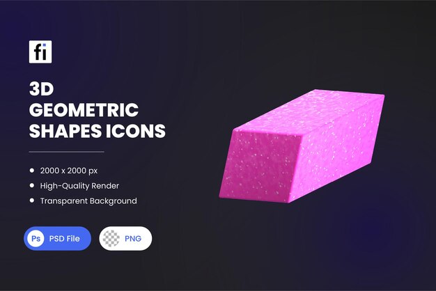 3D Geometry Shapes Parallelepiped