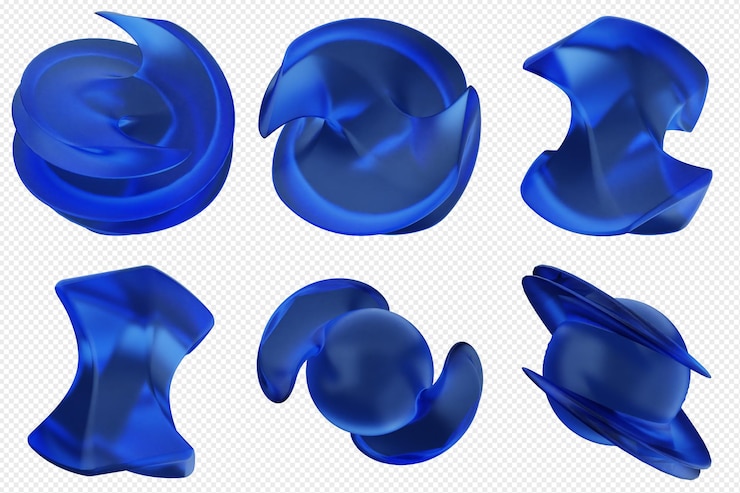 PSD 3d geometryczny abstrakcyjny zestaw ikon