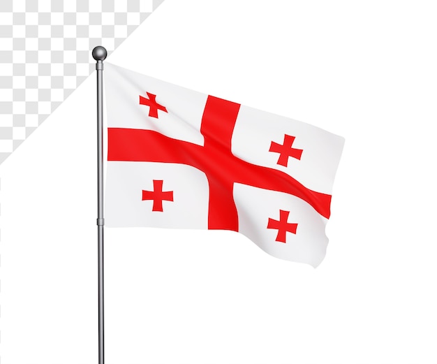 3d georgia flag illustration