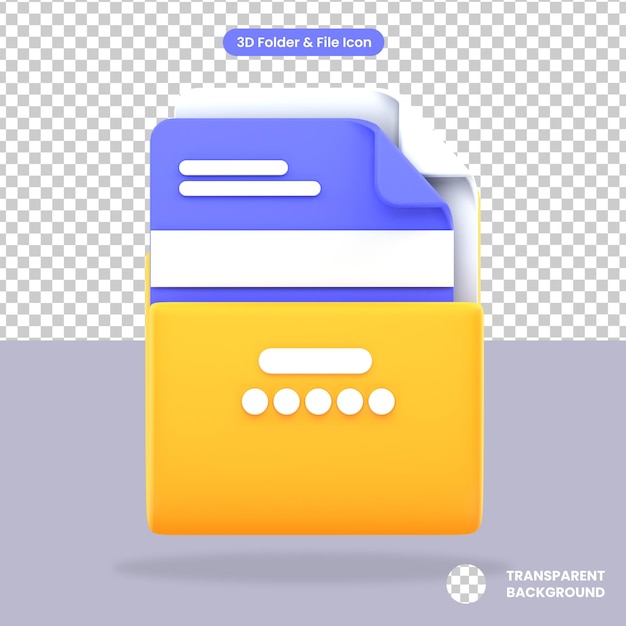 3d gerenderde bestandsmap-object