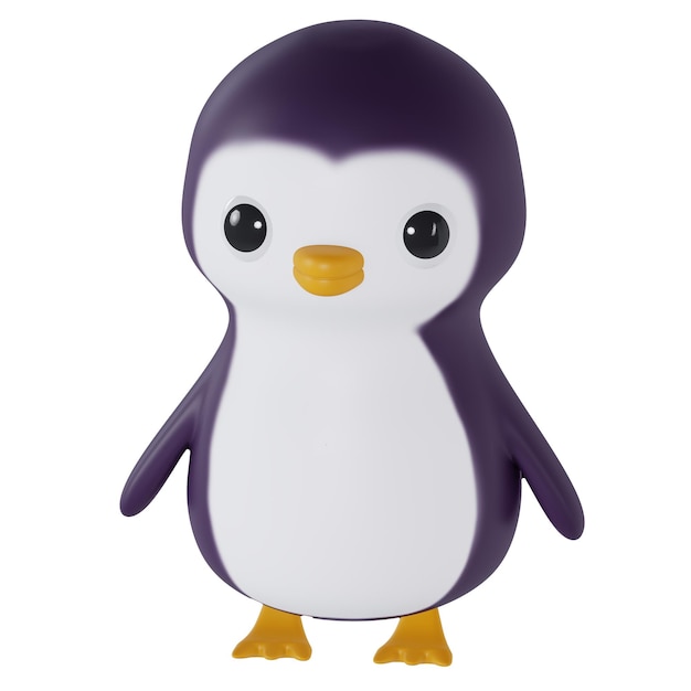 PSD 3d-gerenderde pinguïn