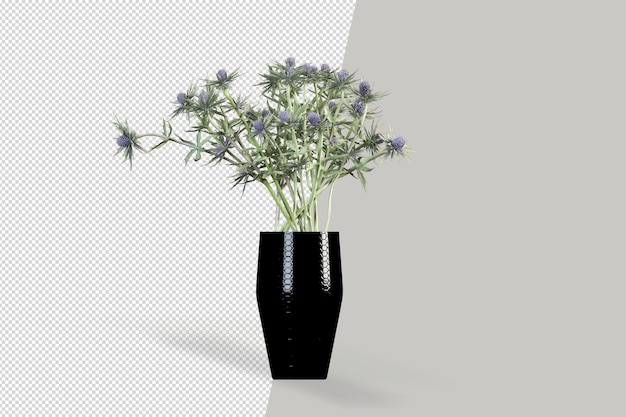 3D-gerenderde plant in pot