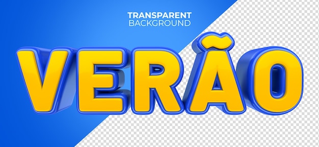 3d gerenderde tekst Braziliaanse zomer