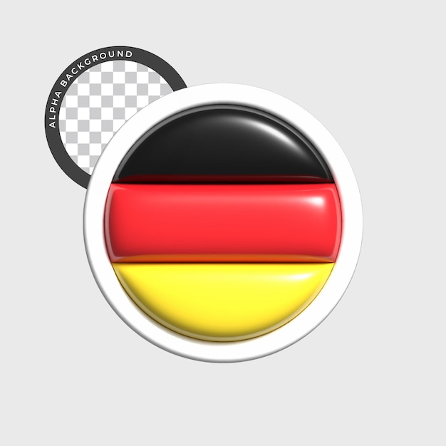 3d germany circular flag