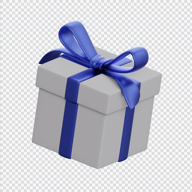 3d-geschenkdoos in 3d-rendering geïsoleerd