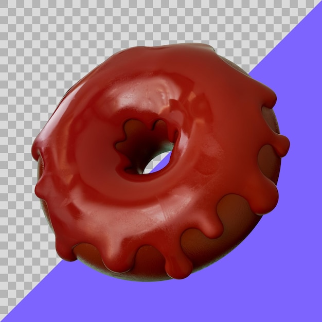 3d gestileerde chocolade donut