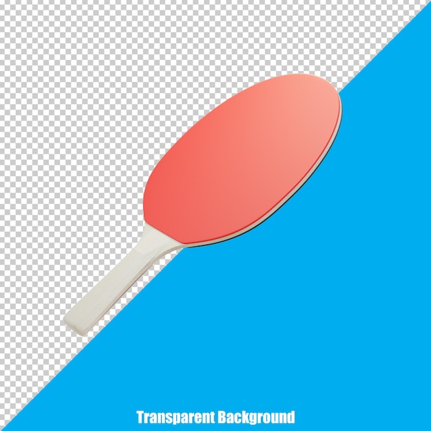 3D gestileerde realistische pingpongpeddel op transparante achtergrond