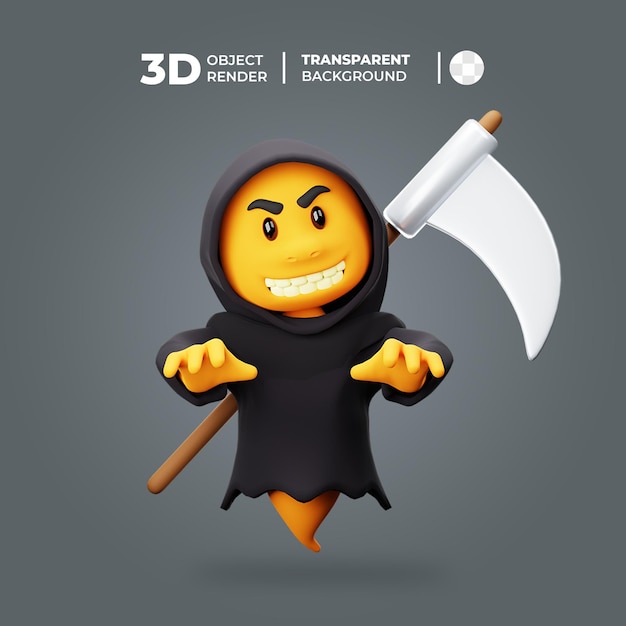 PSD personaggio fantasma 3d con arma