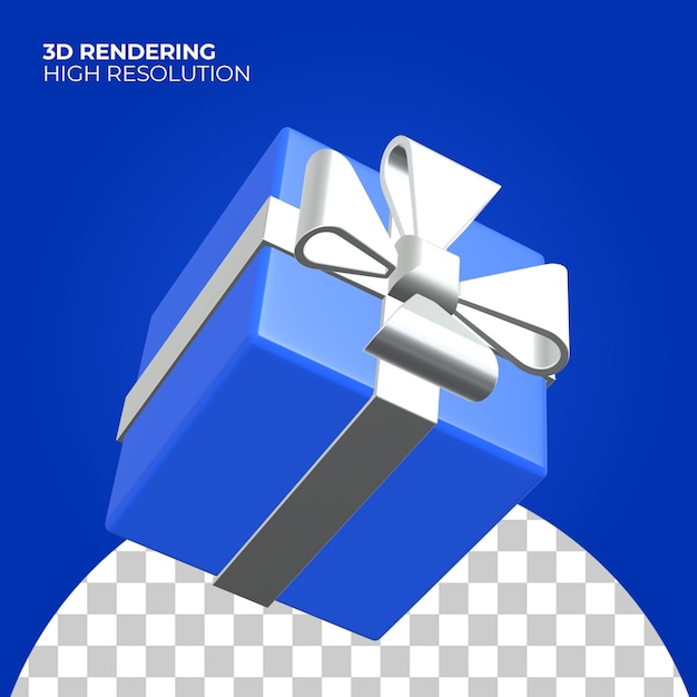 Значок подарочной коробки 3d Premium Psd