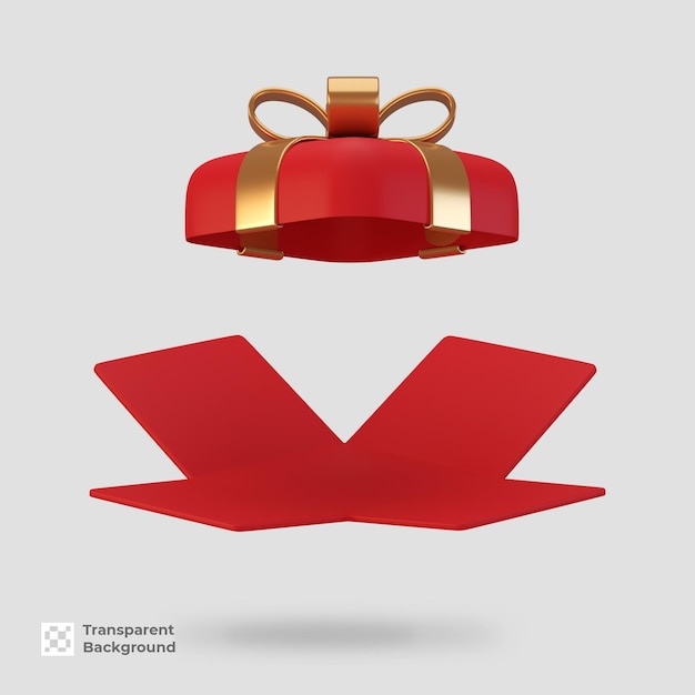 PSD rendering 3d della confezione regalo