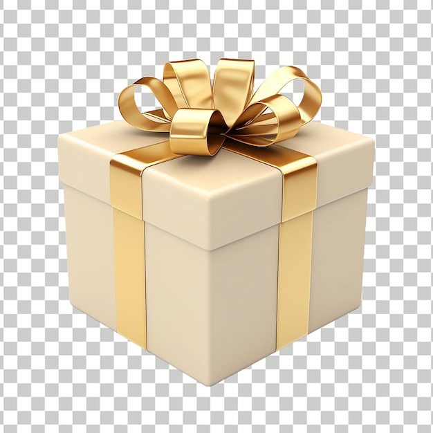 PSD 3d gift box with transparent background