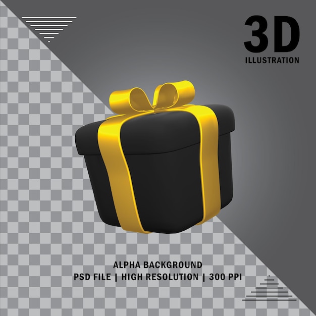 3d gift illustration