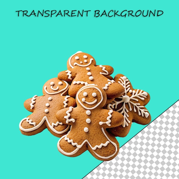 PSD 3d gingerbread man wesołe ciasteczko bożonarodzeniowe