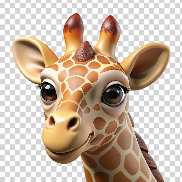 PSD a 3d giraffe on transparent background