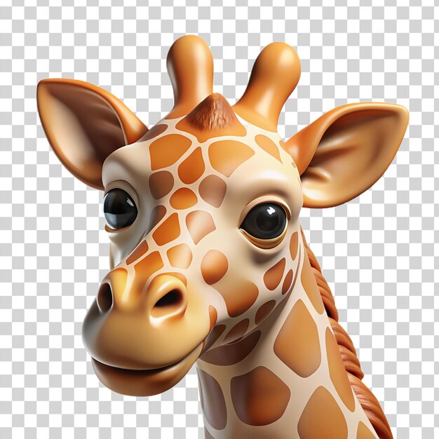 A 3d giraffe on transparent background