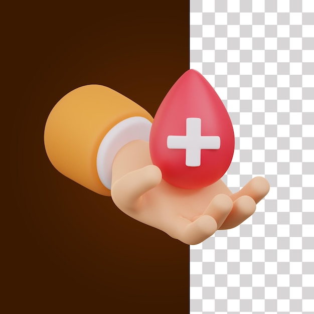 PSD 3d fate l'illustrazione del sangue