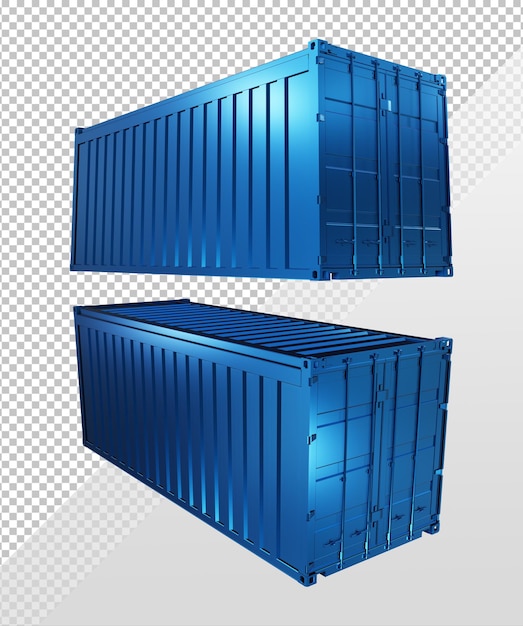 3D-gjengivelse intermodal fraktcontainer, perspektivvisning