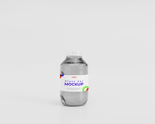 3d glass bottle design mockup