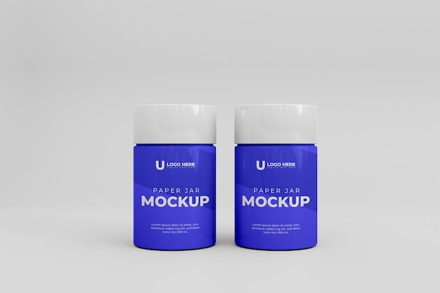 3D Glass Jar Mockup