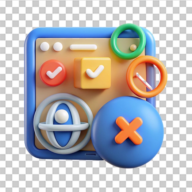 3D Global error icon Internet connection failure Website access denied Trendy and modern vector in 3d style