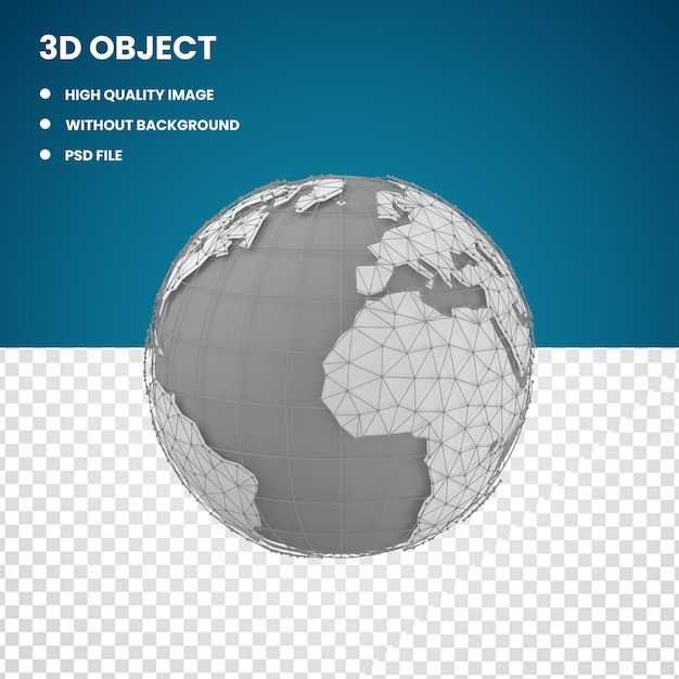 PSD 3d 글로브 대륙