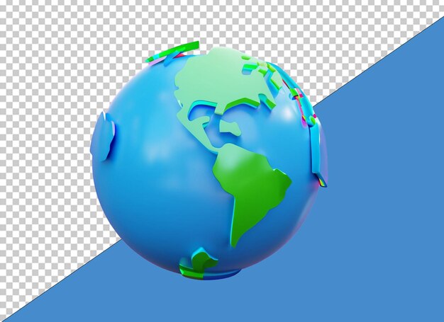 PSD globo 3d png